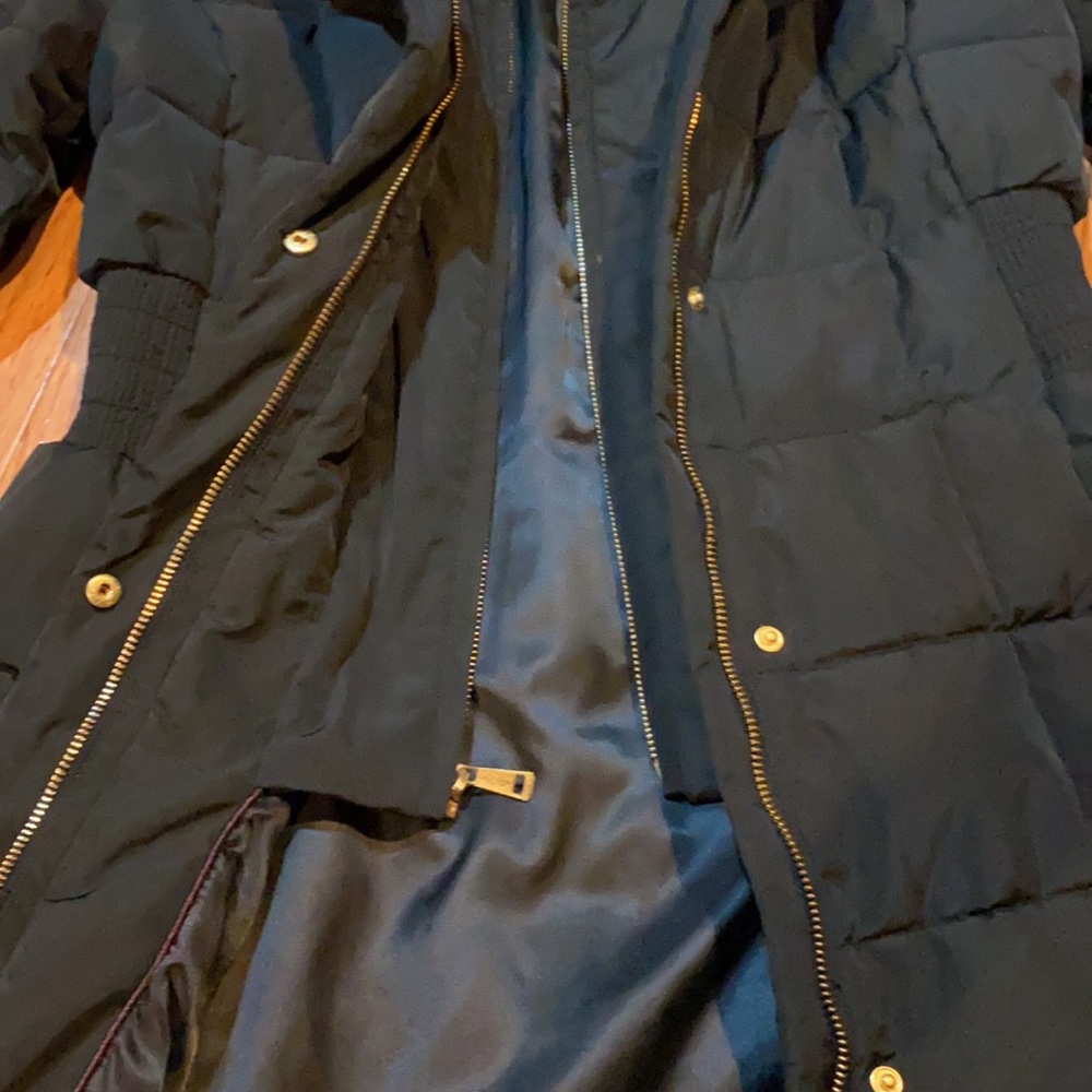 🔥🔥🔥NEW Cole Haan Hooded Black Down Puffer Coat Jacket - Picture 11 of 16